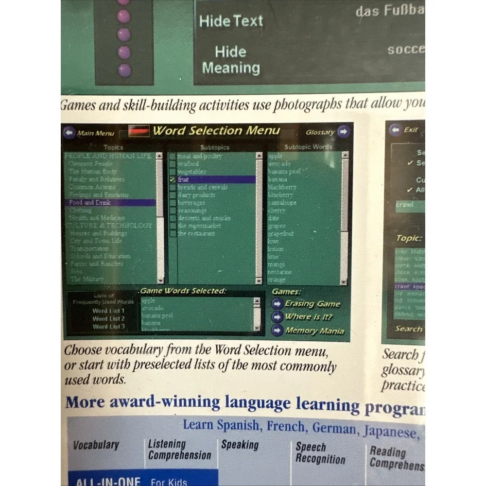 Vintage German Language Learning Software CD-ROM Sealed Windows 3.1 Living